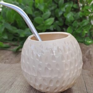 Mate cerámica calado natural
