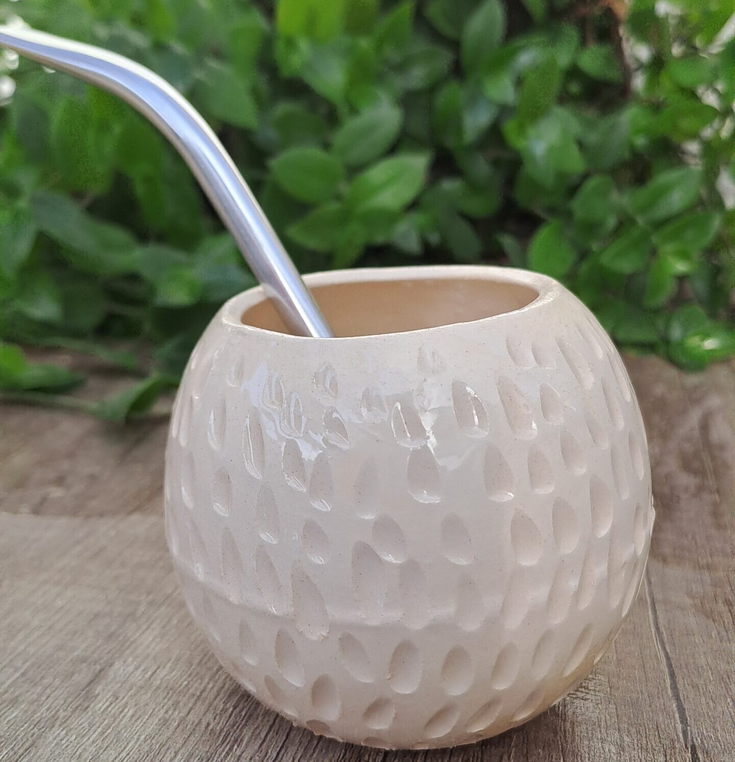 Mate cerámica calado natural